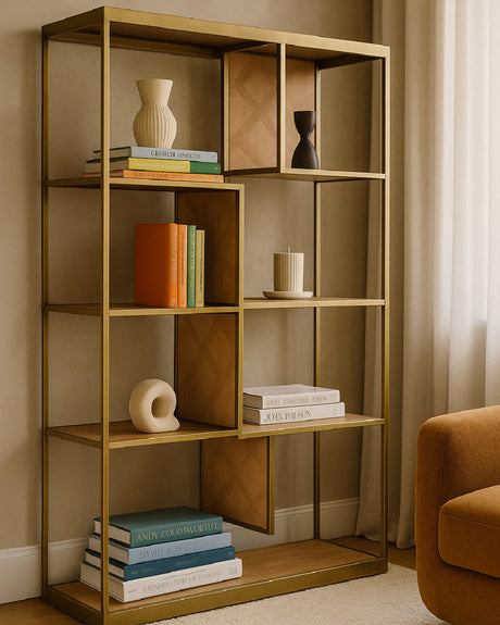 brass wall shelving - www.oroa.com