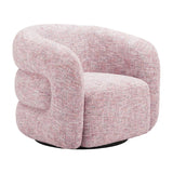 Pink Tweed Swivel Chair | OROA Modern Refine